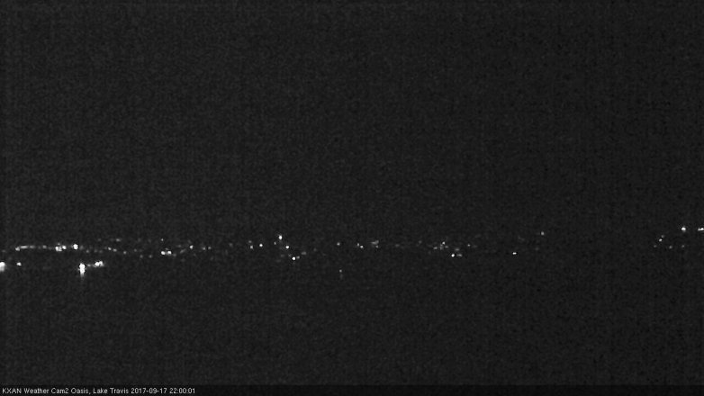 Lake Travis webcam, September 17, 2017 9:30 PM CT