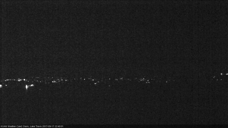 Lake Travis webcam, September 17, 2017 9:45 PM CT