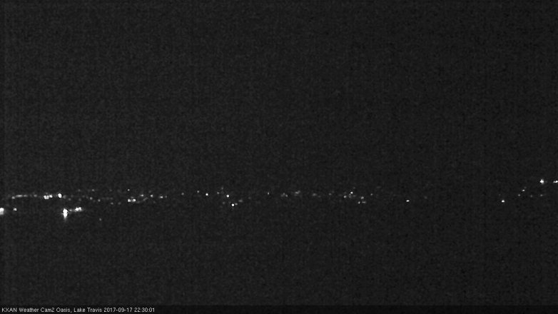 Lake Travis webcam, September 17, 2017 9:50 PM CT