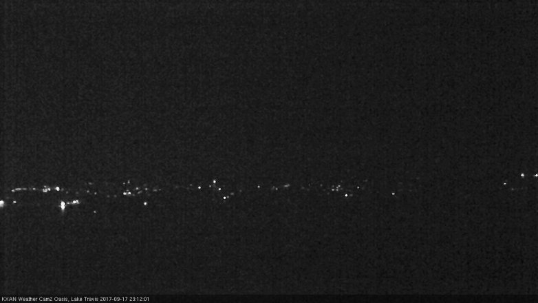 Lake Travis webcam, September 17, 2017 10:25 PM CT