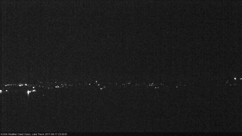 Lake Travis webcam, September 17, 2017 11:00 PM CT