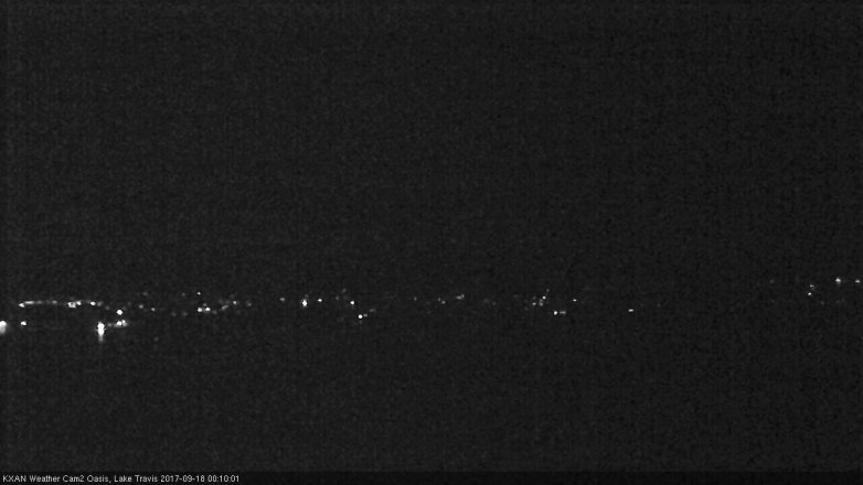 Lake Travis webcam, September 17, 2017 11:25 PM CT