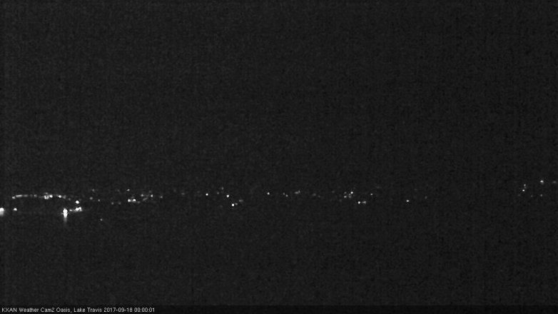 Lake Travis webcam, September 17, 2017 11:30 PM CT