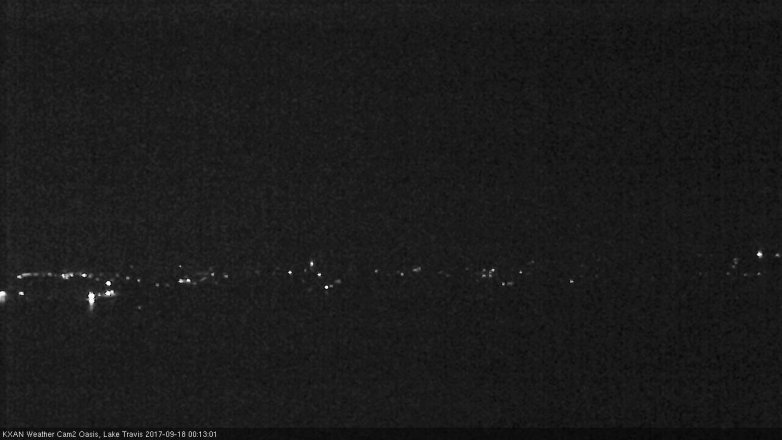 Lake Travis webcam, September 17, 2017 11:40 PM CT