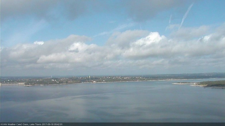 Lake Travis webcam, September 18, 2017 9:05 AM CT