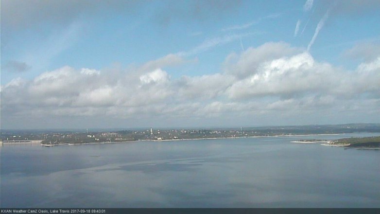 Lake Travis webcam, September 18, 2017 9:10 AM CT