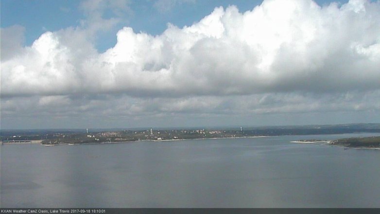 Lake Travis webcam, September 18, 2017 9:20 AM CT