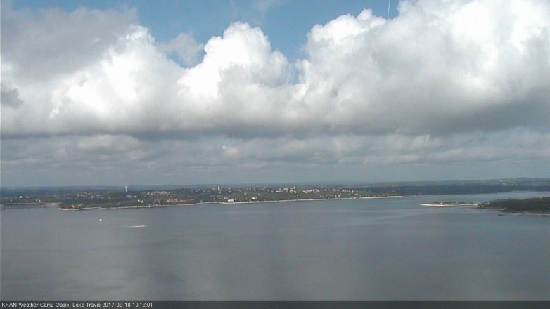 Lake Travis webcam, September 18, 2017 9:30 AM CT