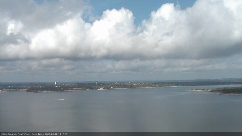 Lake Travis webcam, September 18, 2017 9:45 AM CT