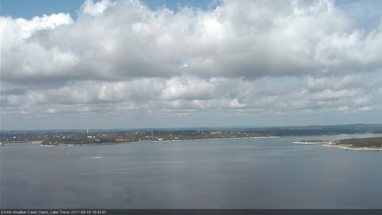 Lake Travis webcam, September 18, 2017 9:50 AM CT