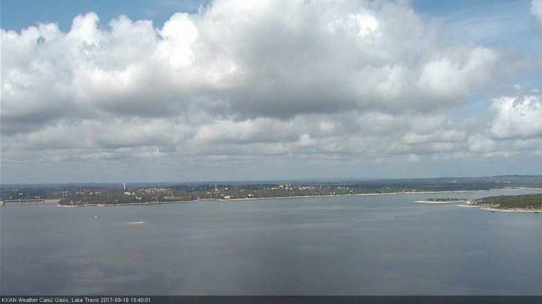 Lake Travis webcam, September 18, 2017 9:55 AM CT