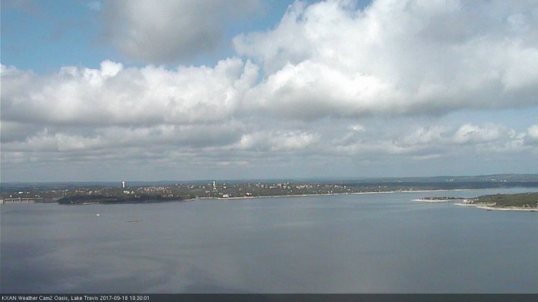 Lake Travis webcam, September 18, 2017 10:00 AM CT