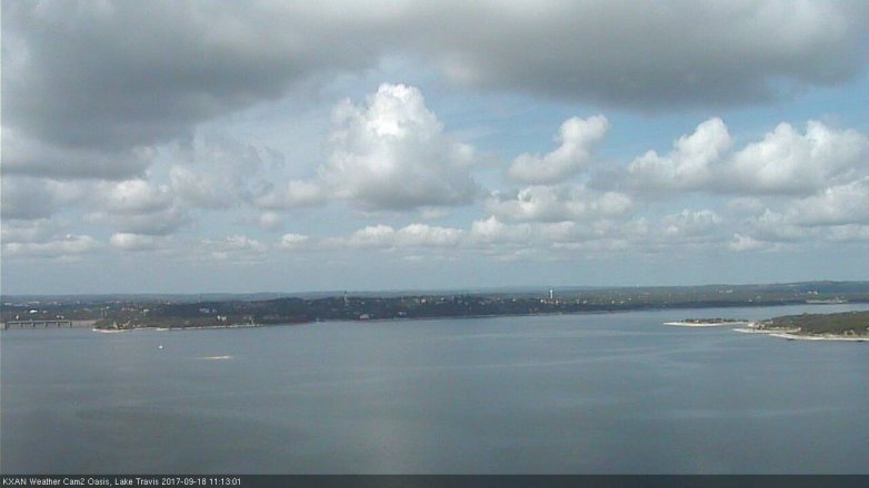 Lake Travis webcam, September 18, 2017 10:25 AM CT