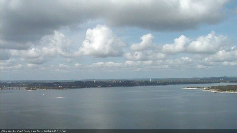 Lake Travis webcam, September 18, 2017 10:30 AM CT