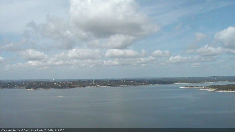 Lake Travis webcam, September 18, 2017 10:45 AM CT