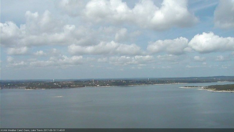 Lake Travis webcam, September 18, 2017 10:55 AM CT