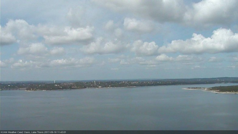 Lake Travis webcam, September 18, 2017 11:00 AM CT