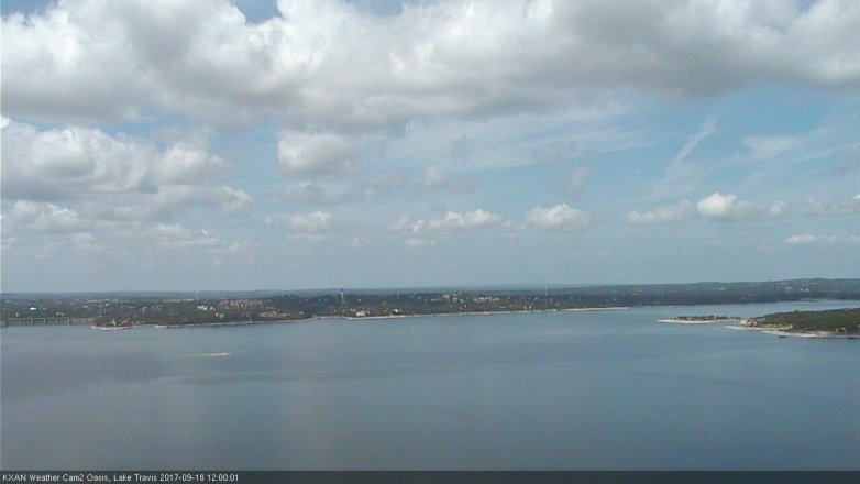 Lake Travis webcam, September 18, 2017 11:10 AM CT