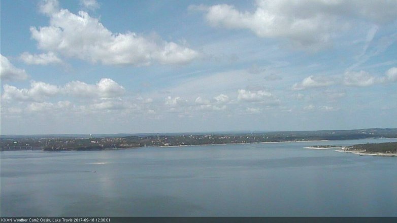 Lake Travis webcam, September 18, 2017 11:40 AM CT