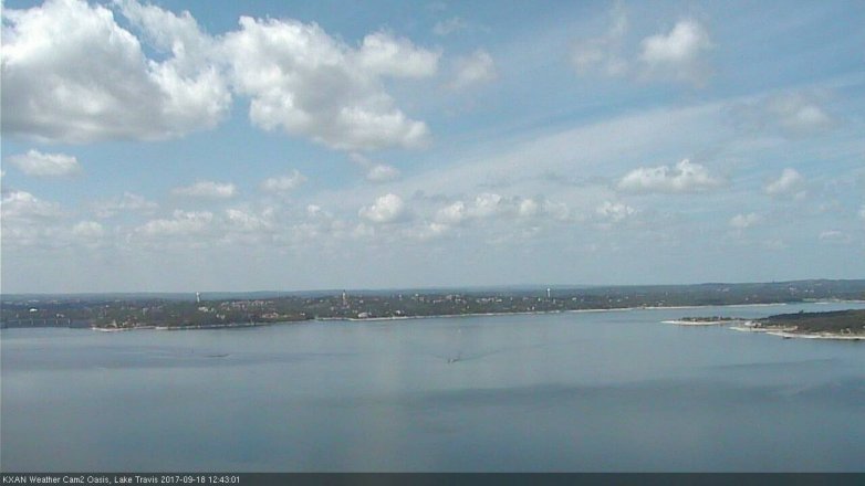 Lake Travis webcam, September 18, 2017 11:55 AM CT