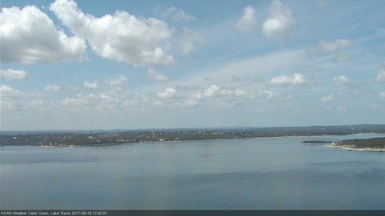 Lake Travis webcam, September 18, 2017 12:10 PM CT
