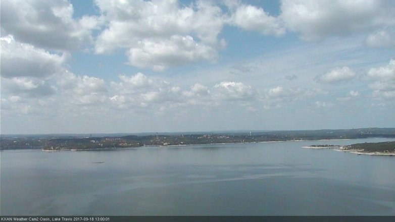 Lake Travis webcam, September 18, 2017 12:15 PM CT