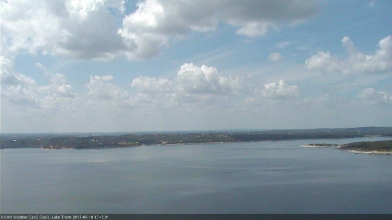 Lake Travis webcam, September 18, 2017 12:50 PM CT
