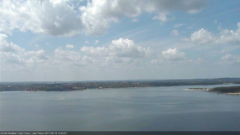 Lake Travis webcam, September 18, 2017 12:55 PM CT