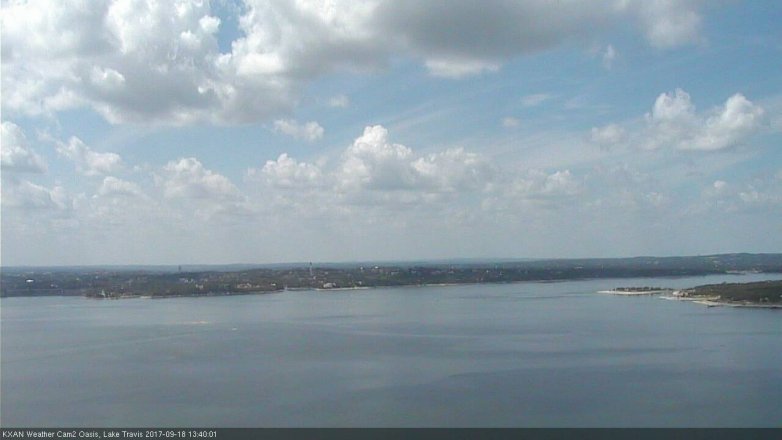 Lake Travis webcam, September 18, 2017 1:00 PM CT