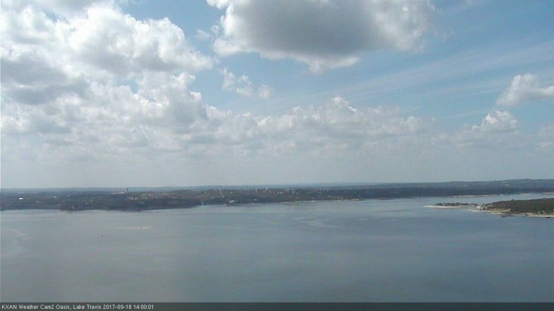Lake Travis webcam, September 18, 2017 1:05 PM CT