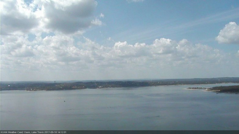 Lake Travis webcam, September 18, 2017 1:30 PM CT