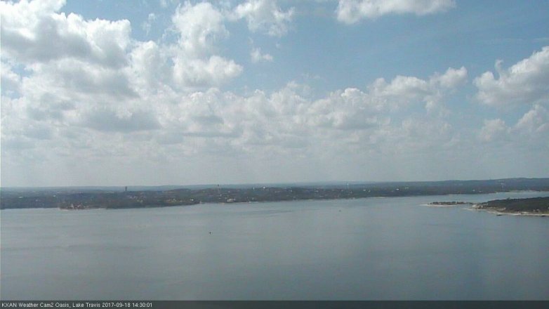 Lake Travis webcam, September 18, 2017 1:35 PM CT