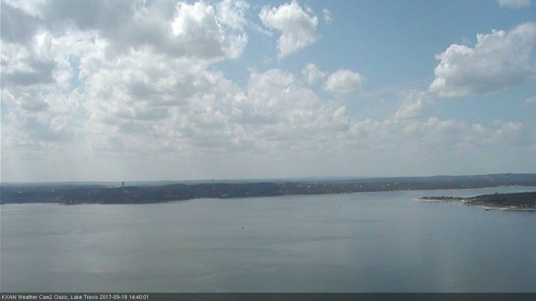 Lake Travis webcam, September 18, 2017 2:00 PM CT