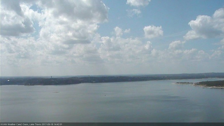 Lake Travis webcam, September 18, 2017 2:10 PM CT