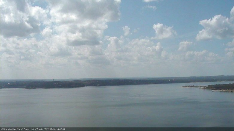 Lake Travis webcam, September 18, 2017 2:15 PM CT