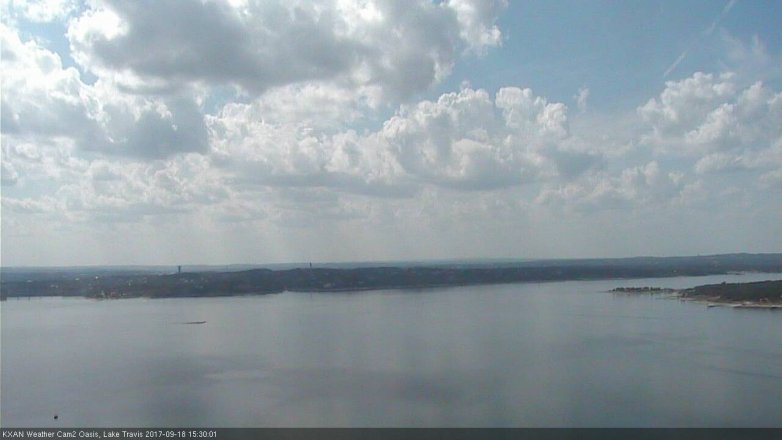 Lake Travis webcam, September 18, 2017 2:45 PM CT
