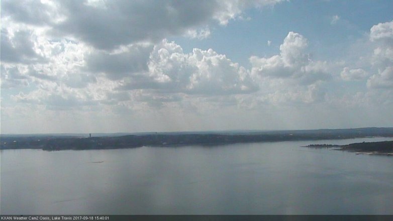 Lake Travis webcam, September 18, 2017 3:05 PM CT