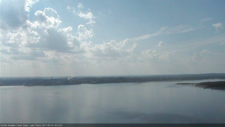 Lake Travis webcam, September 18, 2017 3:20 PM CT