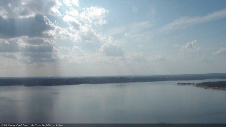 Lake Travis webcam, September 18, 2017 3:45 PM CT