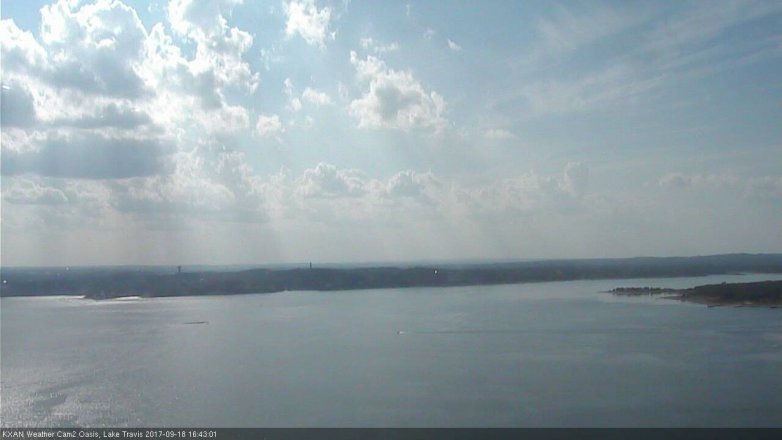 Lake Travis webcam, September 18, 2017 3:55 PM CT