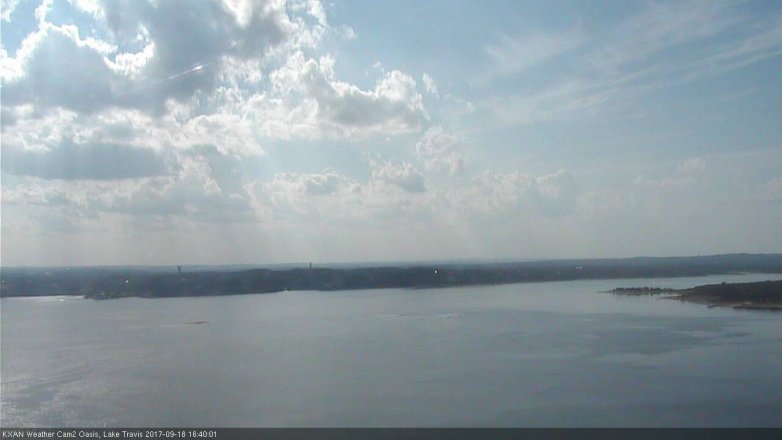 Lake Travis webcam, September 18, 2017 4:00 PM CT