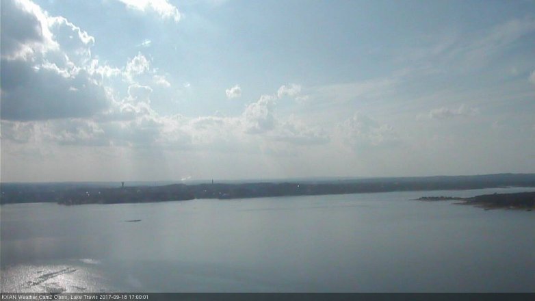 Lake Travis webcam, September 18, 2017 4:05 PM CT