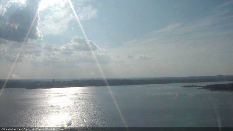 Lake Travis webcam, September 18, 2017 4:50 PM CT