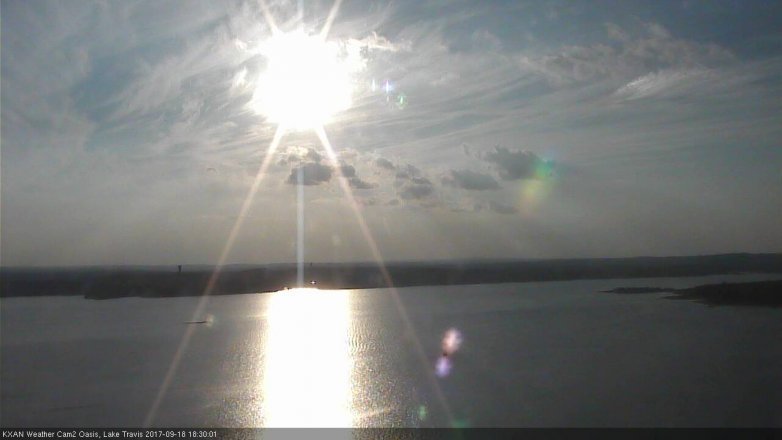 Lake Travis webcam, September 18, 2017 5:35 PM CT