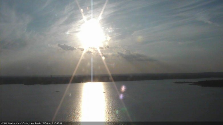 Lake Travis webcam, September 18, 2017 5:50 PM CT