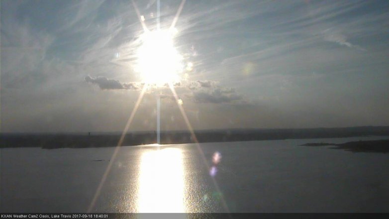 Lake Travis webcam, September 18, 2017 6:00 PM CT