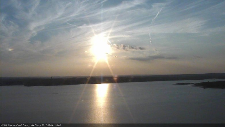 Lake Travis webcam, September 18, 2017 6:05 PM CT