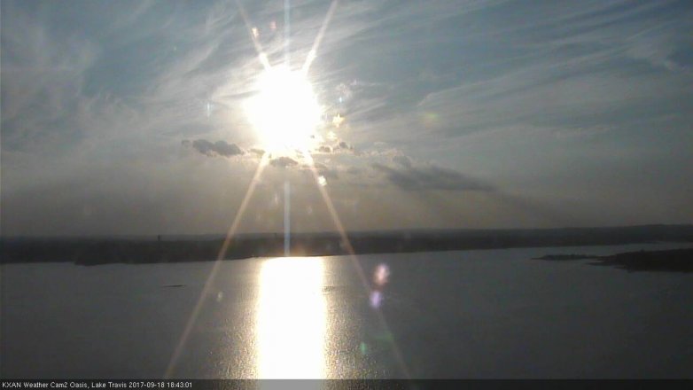 Lake Travis webcam, September 18, 2017 6:10 PM CT