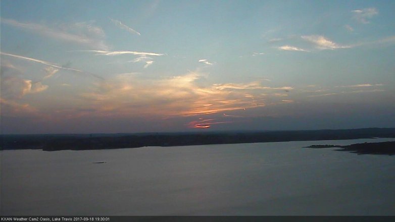 Lake Travis webcam, September 18, 2017 6:35 PM CT
