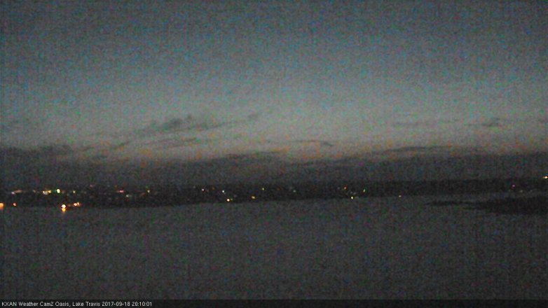 Lake Travis webcam, September 18, 2017 7:15 PM CT